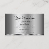 Moderne, Silver Glamoureuze Professional en Eenvou Visitekaartje (Achterkant)