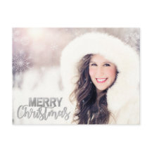 Moderne Silver Glitter Kerstfeestdag FOTO