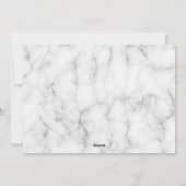 Moderne Silver Glitter Marble Elegant Script Photo Feestdagenkaart (Achterkant)