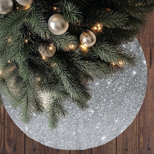 Moderne Silver Glitter Sparkles Kerstboom Rok