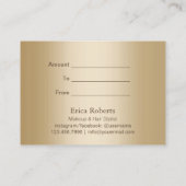 Moderne Silver & Gold Salon Spa Cadeaubonnen Kortingskaartje (Achterkant)