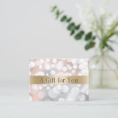 Moderne Silver & Gold Salon Spa Cadeaubonnen Kortingskaartje (Staand voorkant)