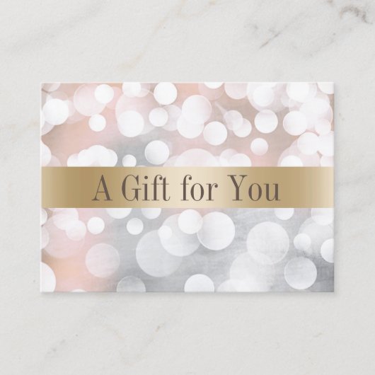 Moderne Silver & Gold Salon Spa Cadeaubonnen Kortingskaartje (Voorkant)