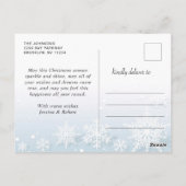 Moderne Silver Holiday FOTO-kerstgroet Briefkaart (Achterkant)