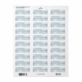 Moderne Silver Holographic Return Address Label (Full Sheet)