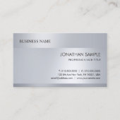 Moderne, Silver-look minimalistisch Professional Visitekaartje (Voorkant)