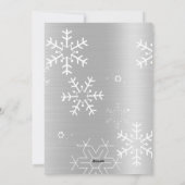 Moderne Silver Snowflake Notary Feestdagen Foto Feestdagenkaart (Achterkant)