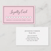Moderne Simpel PinpSalon & Spa Loyaliteit Visitekaartje (Voorkant / Achterkant)
