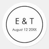 Moderne simpel ronde sticker (Voorkant)