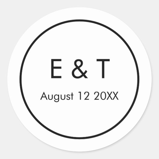 Moderne simpel ronde sticker (Voorkant)