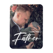 Moderne simpel voor vader Ik hou van je vaders dag Magneet (Verticaal)