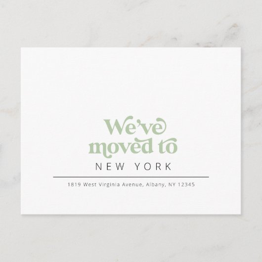 Moderne simpele aankondiging van briefkaart (Voorkant)