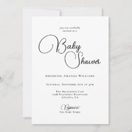 Moderne Simpele Baby Shower Kaart