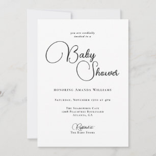 Moderne Simpele Baby Shower Kaart