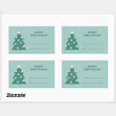 Moderne Simpele Boom Icoon Prettig Kerstfeest Rechthoekige Sticker (Vel)