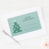 Moderne Simpele Boom Icoon Prettig Kerstfeest Rechthoekige Sticker (Envelop)