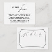 Moderne Simpele "Douche zonder Wikkel" Cadeaubijsl Informatiekaartje (Voorkant / Achterkant)