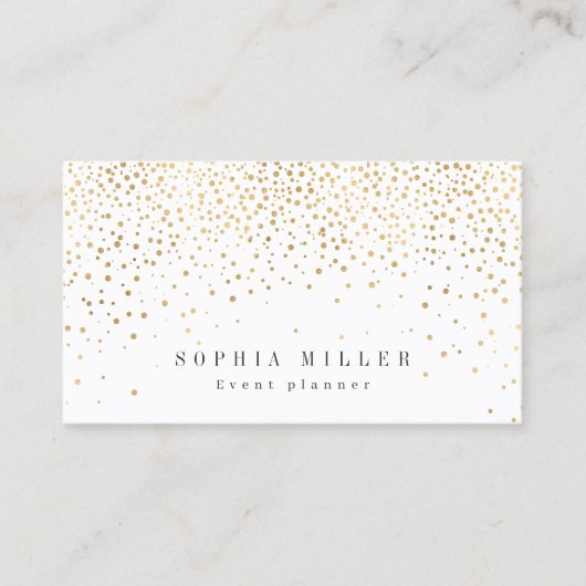 Moderne, simpele faux goudglitter professional visitekaartje (Voorkant)