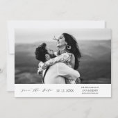 Moderne simpele foto Wedding Save The Date (Voorkant)