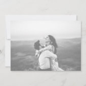 Moderne simpele foto Wedding Save The Date (Achterkant)