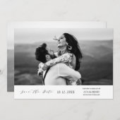 Moderne simpele foto Wedding Save The Date (Voorkant / Achterkant)