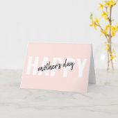 Moderne Simpele Gelukkige Moederdag Kaart (Gele Bloem)