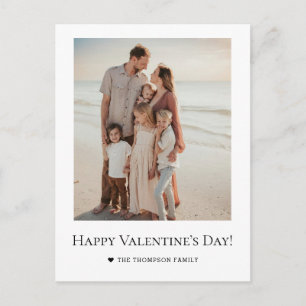 Moderne simpele gelukkige Valentijnsdag familie fo Briefkaart