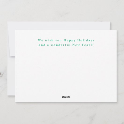 Moderne simpele Kerstmis foto kerstkaart (Achterkant)