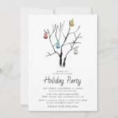 Moderne Simpele Kerstvakantie Feestje Kaart (Voorkant)