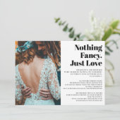 Moderne, simpele liefde voor de huwelijksfoto op d aankondiging (Staand voorkant)