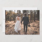 Moderne, simpele liefde voor de huwelijksfoto op d aankondiging (Achterkant)