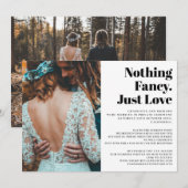 Moderne, simpele liefde voor de huwelijksfoto op d aankondiging (Voorkant / Achterkant)