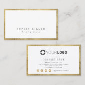 Moderne, simpele nepprofessionele grensarbeider visitekaartje (Voorkant / Achterkant)