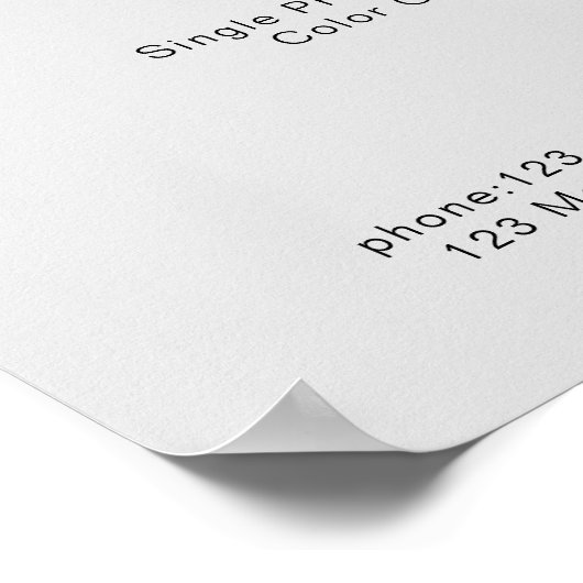 Moderne Simpele Prijslijst Poster (Hoek)