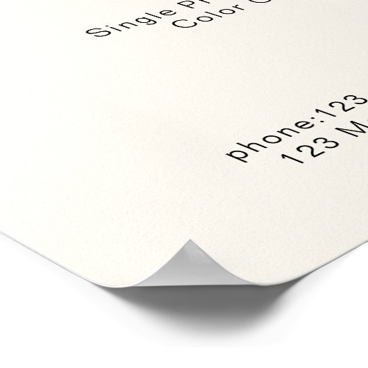 Moderne Simpele Prijslijst Poster (Hoek)