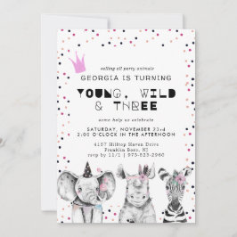 Moderne simpele uitnodiging voor feestdieren