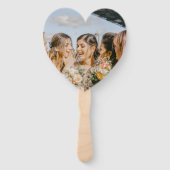 Moderne Simple Add Couple Name Date Photo Bedankt Handwaaier (Achterkant)