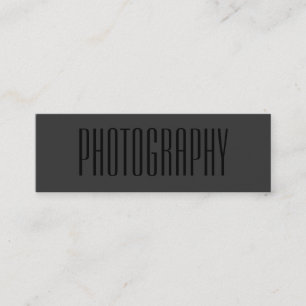 Moderne Simple Black Out-Visitekaartje voor fotogr Mini Visitekaartje