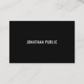 Moderne Simple Black White Design Trendy Sjabloon Visitekaartje (Voorkant)