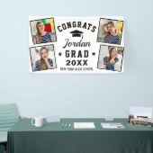 Moderne Simple Black White Graduation Party 4 FOTO Spandoek (Beurs)