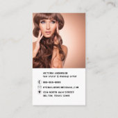 Moderne Simple Black White Logo Photo QR-code Visitekaartje (Achterkant)