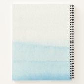 Moderne Simple Blue Waterverf Adventure Bucket Notitieboek (Achterkant)