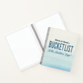 Moderne Simple Blue Waterverf Adventure Bucket Notitieboek (Binnen)