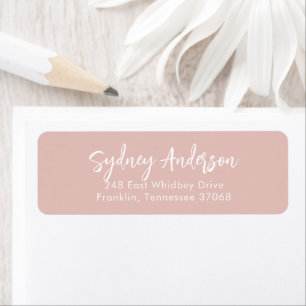 Moderne Simple Calligraphy Return Address Etiket