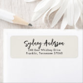 Moderne Simple Calligraphy Return Address Etiket (Insitu)