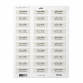 Moderne Simple Calligraphy Return Address Etiket (Full Sheet)