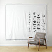 Moderne Simple Chic Wedding Backdrop Wandkleed (In Situ (horizontaal))