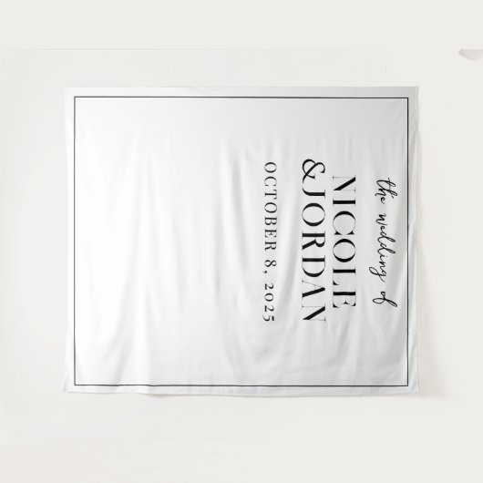 Moderne Simple Chic Wedding Backdrop Wandkleed (Voorkant (horizontaal))