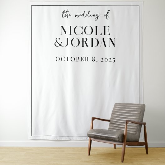 Moderne Simple Chic Wedding Backdrop Wandkleed (In situ)