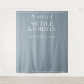 Moderne Simple Chic Wedding Backdrop Wandkleed (Voorkant)